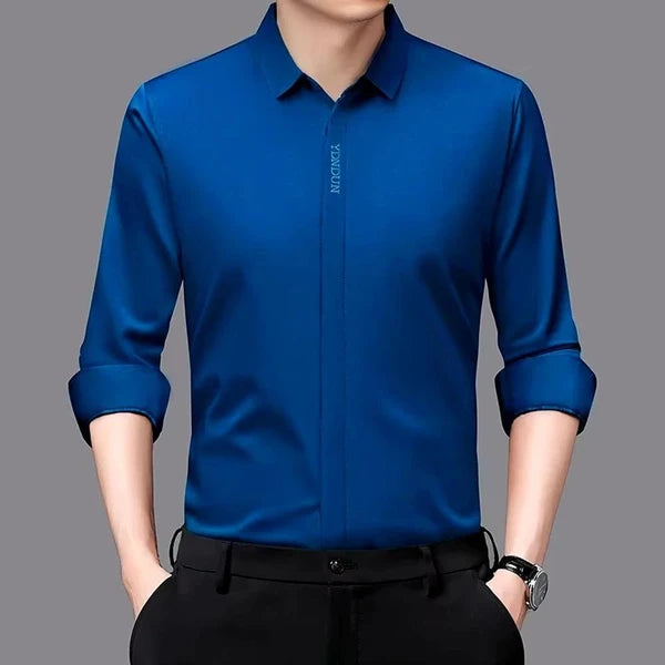 Camisa Masculina Urbano em Algodão e Poliéster Manga Longa