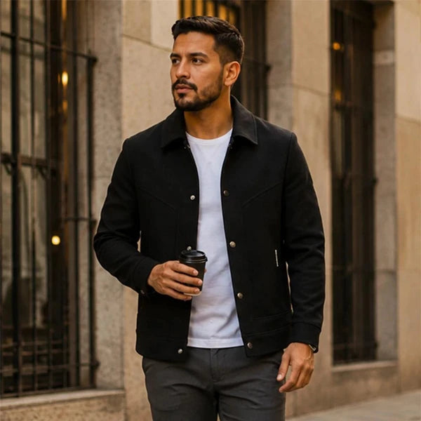Jaqueta Masculina Venturo em 100% Algodão Premium (Estilo Soberano!) +BRINDE: Relógio, Cinto e Carteira