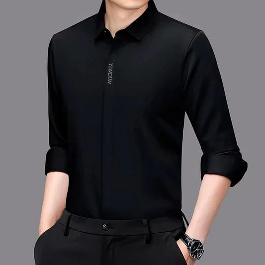 Camisa Masculina Urbano em Algodão e Poliéster Manga Longa