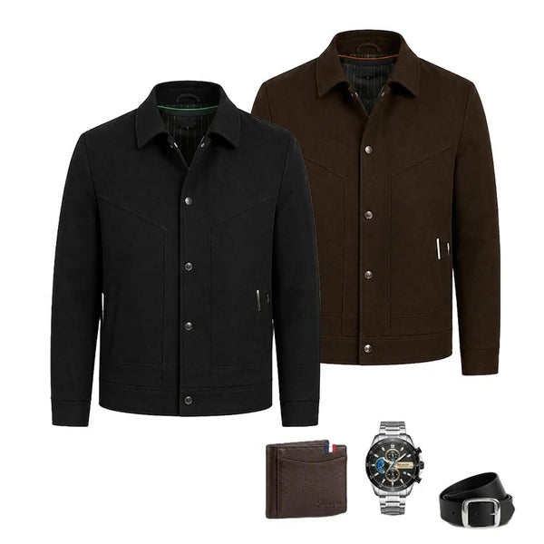 Jaqueta Masculina Venturo em 100% Algodão Premium (Estilo Soberano!) +BRINDE: Relógio, Cinto e Carteira